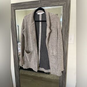 ASTR the label grey and black cardigan sweater